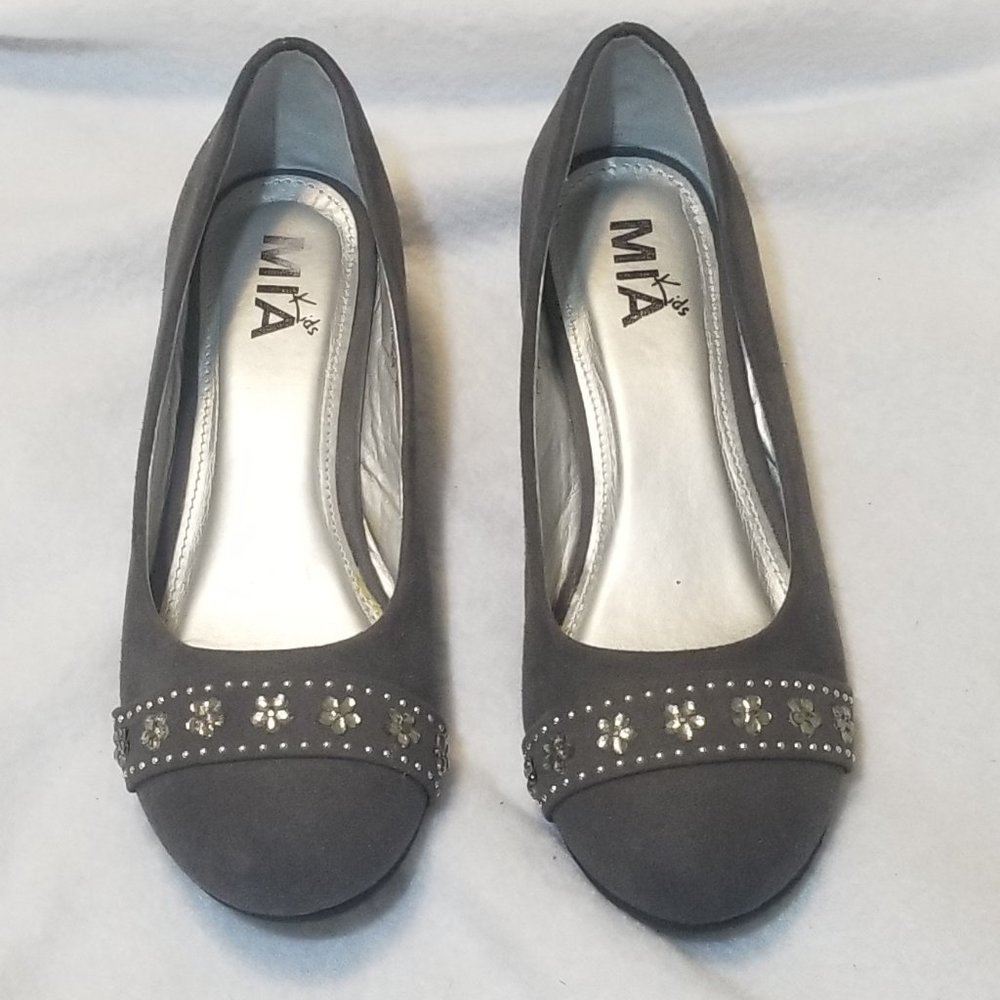 Girl Shoes Size 3M Gray Suede